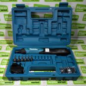 Makita DF001D in-line cordless screwdriver with storage case