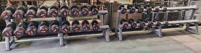 Jordan dumbell weight rack with weights 2.5kg to 50kg - see pictures
