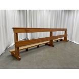 Wooden church kneeler - L 3360 x W 500 x H 810mm