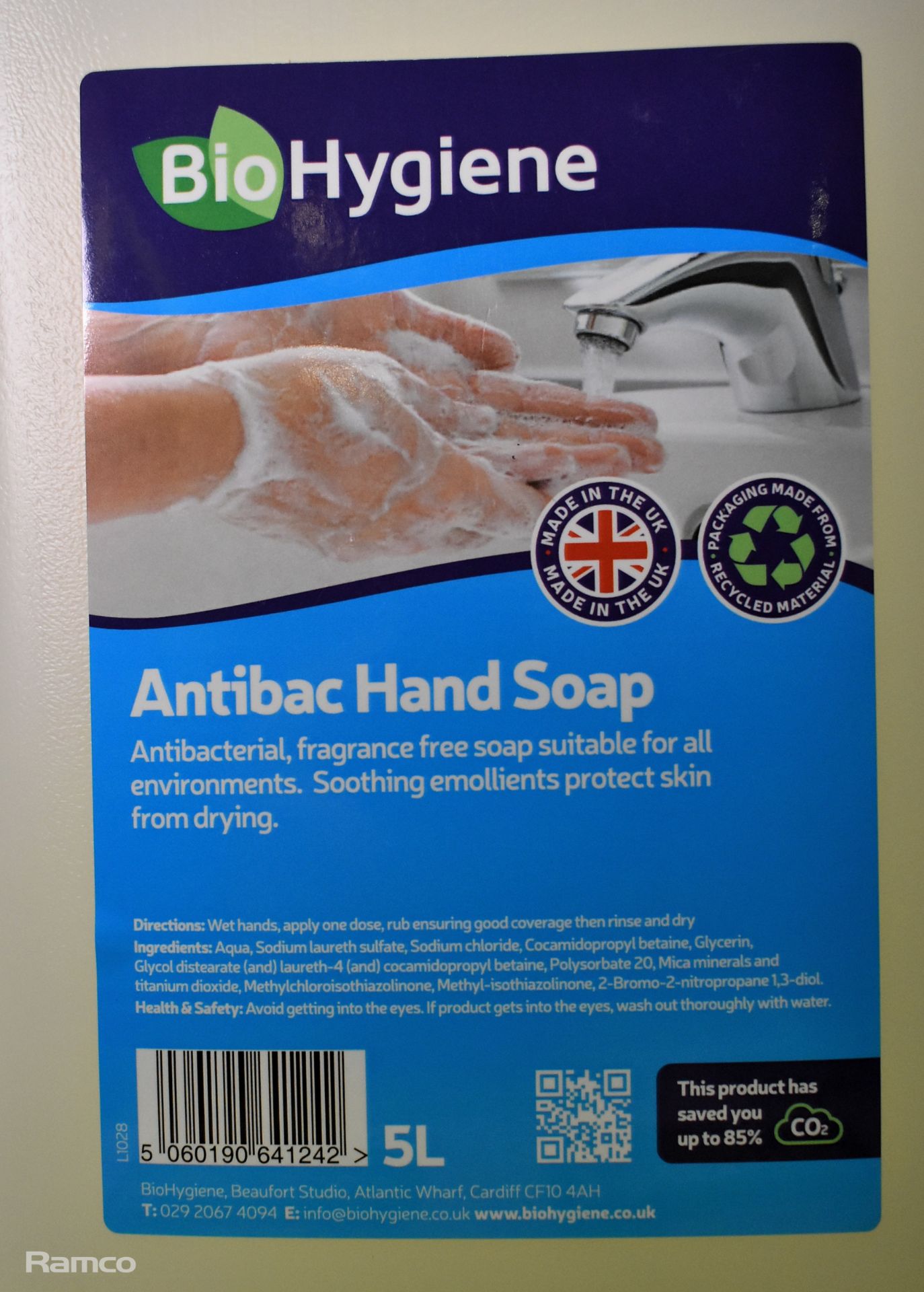 2x boxes of 2 bottles of Bio Hygiene 5L anti bac hand soap - Image 2 of 4