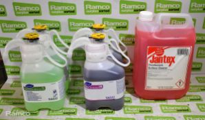 5x bottles of floor cleaning solutions - see description for details