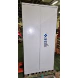 Metal double door fire cabinet with key - W 930 x D 560 x H 1950 mm