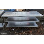 Stainless steel preparation table - L 1800 x W 750 x H 800mm