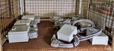 3x Rittal KX 1549.000 electrical connection boxes, 6x Electrical plastic junction box