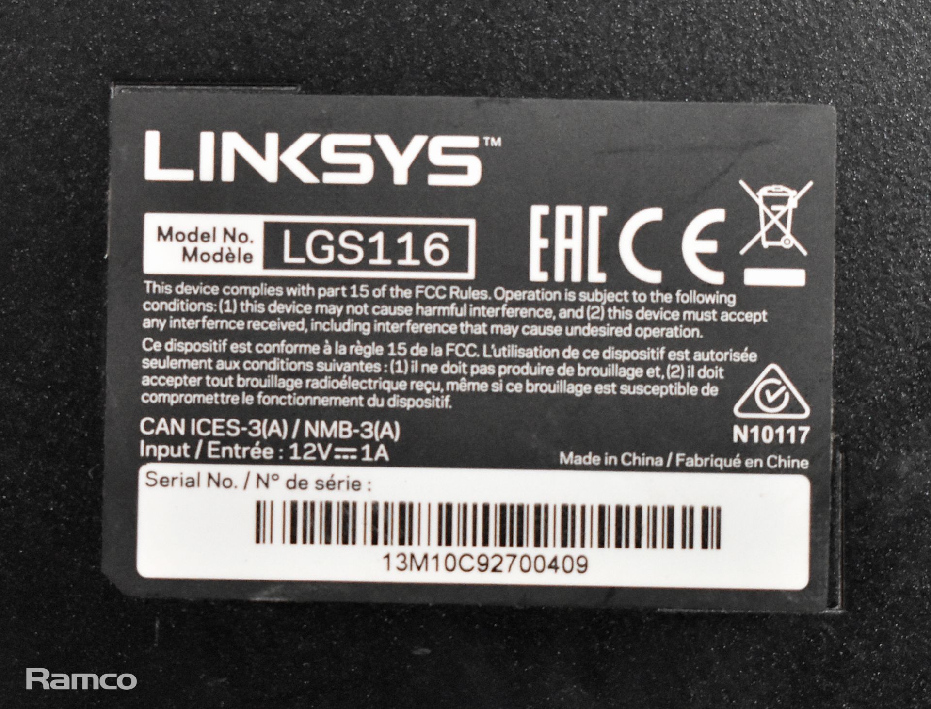 4x Network switches - D-Link DES1016D, Linksys LGS116, TP-Link TL-SF1016, D-Link DES1024R - Image 4 of 7