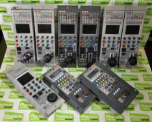 4x Sony RCP-D50 remote control panels, Sony RCP-D51 remote control panel, 2x Sony RCP-750 units