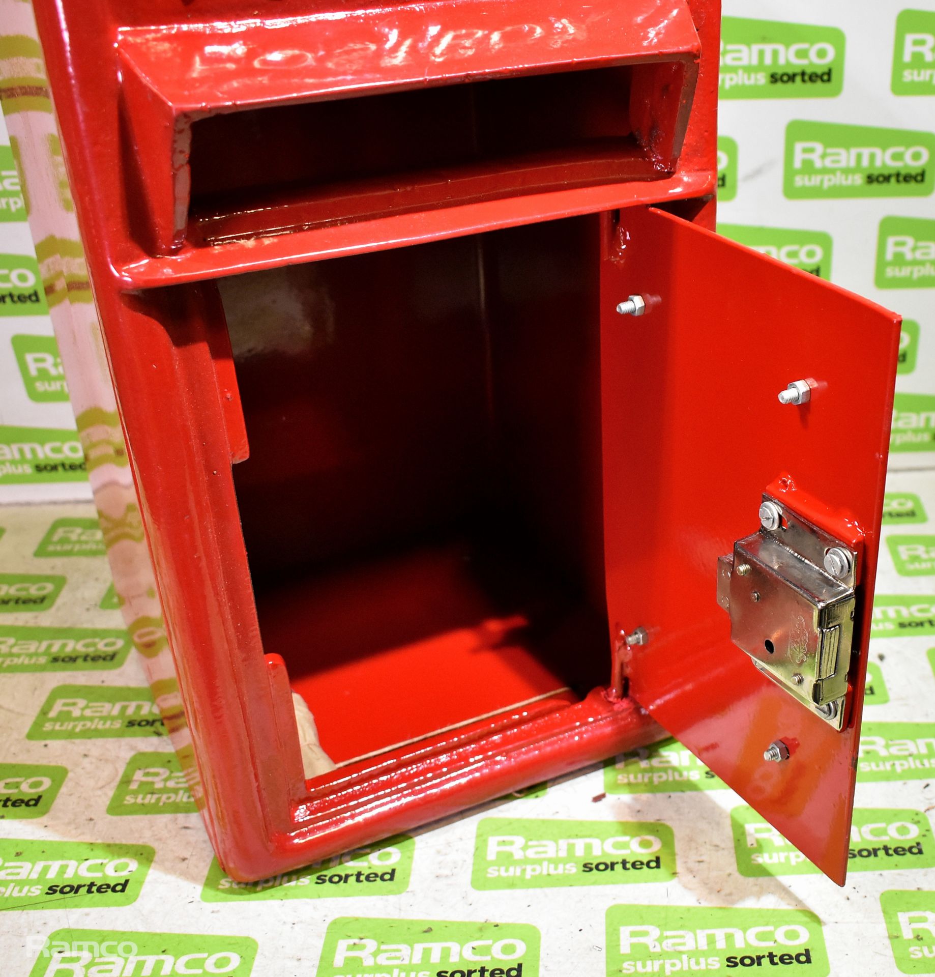 Red replica postbox - Image 2 of 5