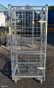 K.Hartwall mesh sided trolley - W 760 x D 800 x H 1770 mm