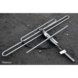 2x VHF low band folded dipole antennas