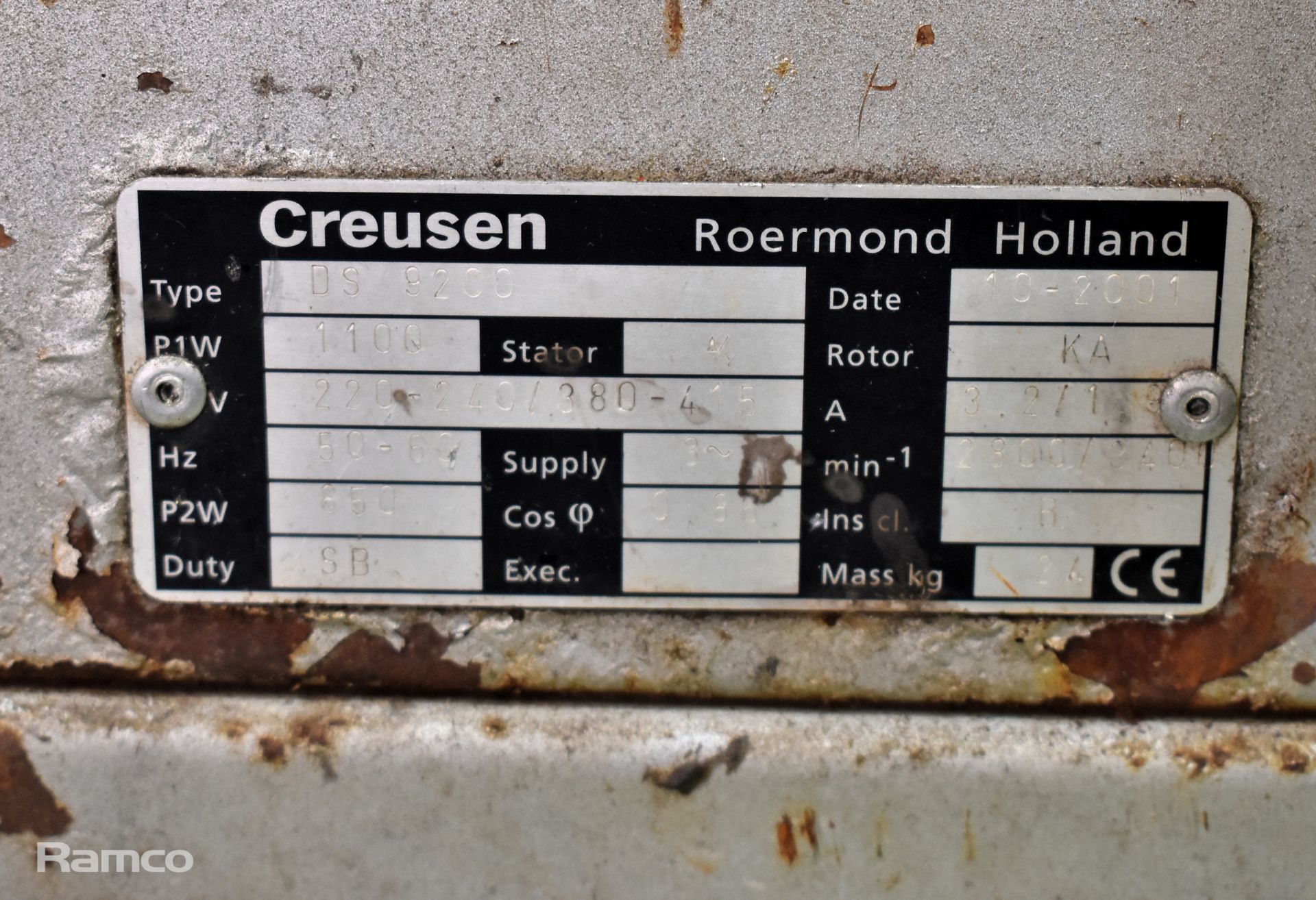 Creusen DS 9200 3 phase electric bench top double wheel grinder - Bild 5 aus 5