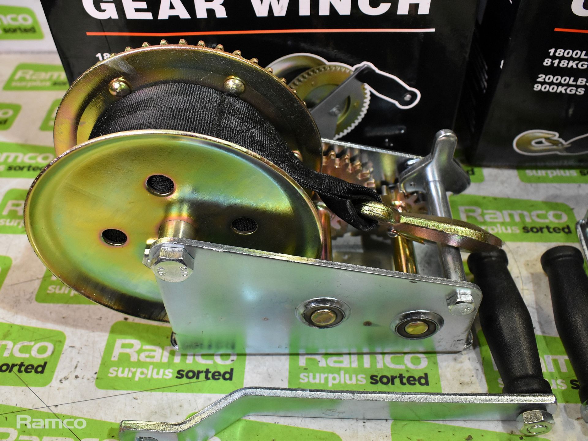2x Heavy duty gear winches - Image 2 of 4
