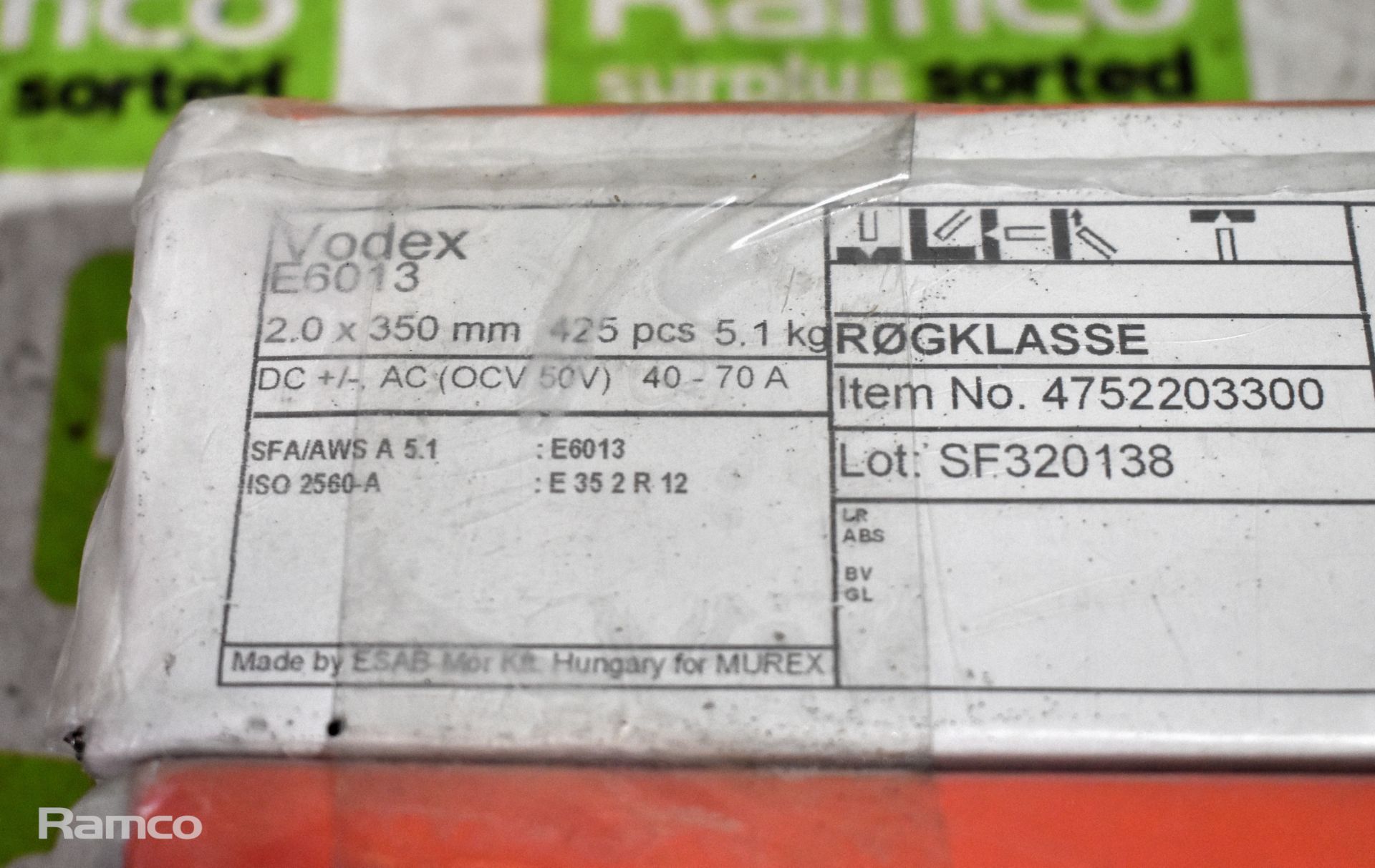 2x packs of Murex Vodex E6013 2.0 x 350mm welding electrodes - approx 400 per box - Image 2 of 3