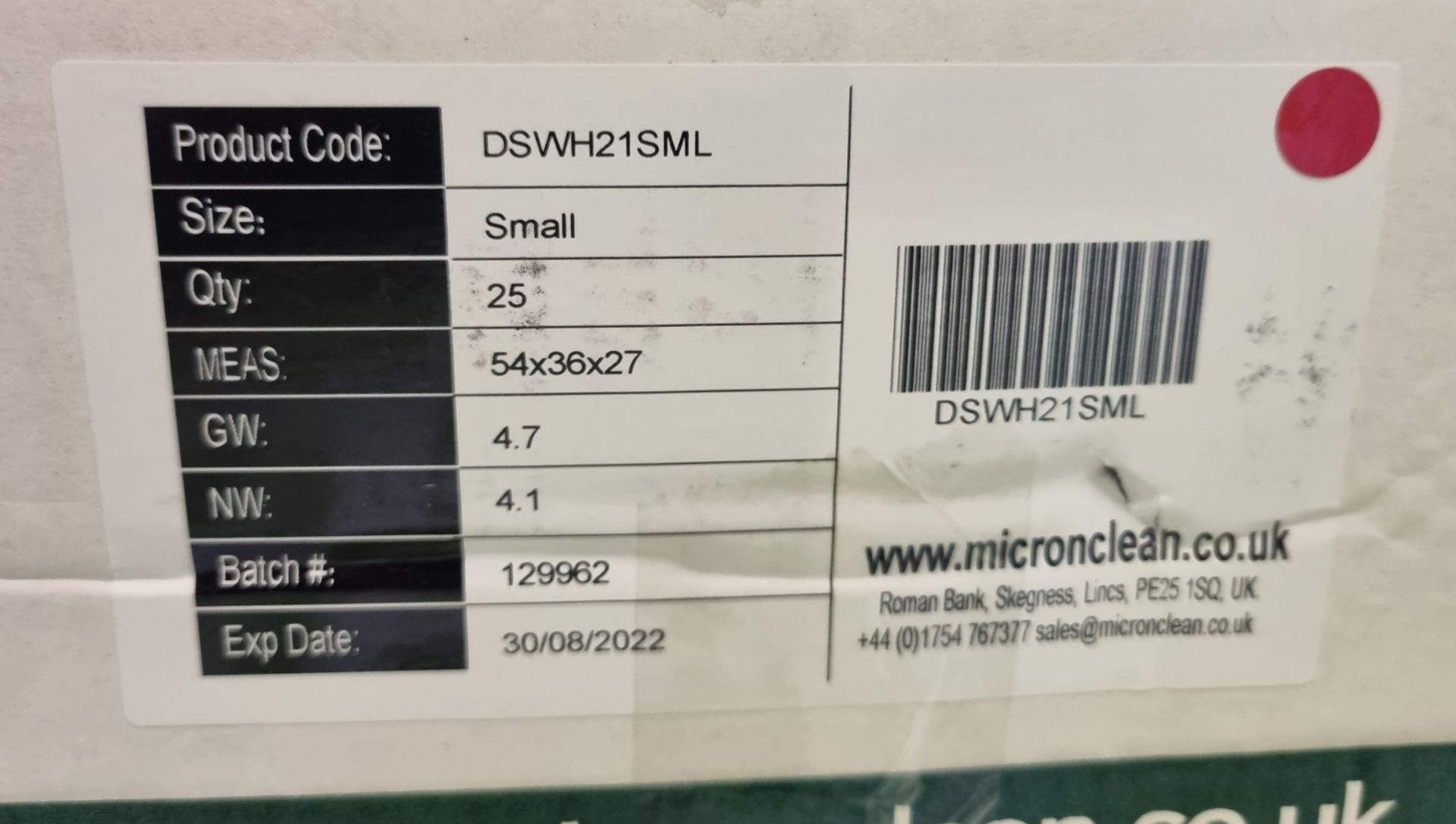 2x boxes of MicroClean SureGuard 3 - size small coverall with integral feet - 25 units per box - Image 2 of 5