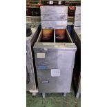 Pitco SG14 stainless steel single tank gas fryer - W 400 x D 950 x H 1170mm - MISSING BASKETS