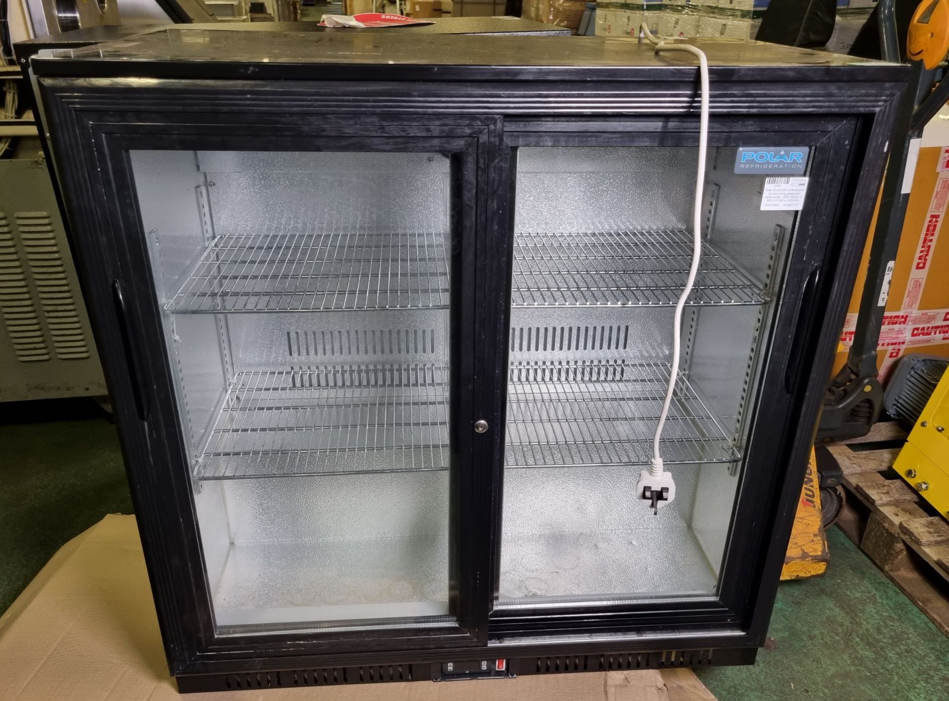 Polar GL003-05 Undercounter double sliding glass door bottle cooler - 230V 50Hz - L 900 x W 540