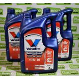 3x 5L bottles of Valvoline Premium Blue 7800 15W-40 heavy duty diesel oil