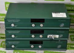 3x AVT-5642MX Composite/S-Video matrix switchers