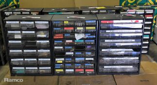 2x Raaco 6 drawer storage chest organisers - W 305 x D 160 x H 420mm & 5x Raaco 36 drawer units
