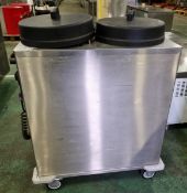 Moffat SMOD HP2/10 - electric mobile twin plate warmer - W 480 x D 800 x H 1020 mm