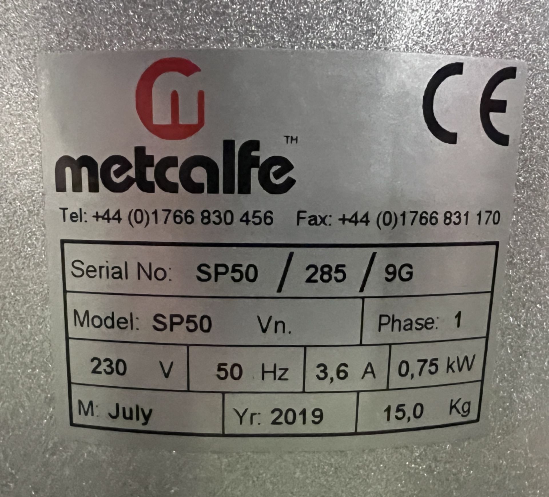 Metcalfe SP-50HI 5 litre planetary mixer - L 384 x W 330 x H 452mm - unused - Bild 7 aus 7