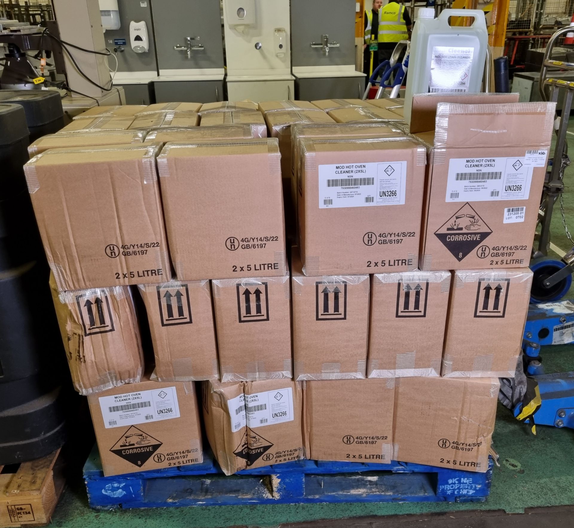 60x boxes of Cleenol Group hot oven cleaner - 5L bottle - 2 bottles per box