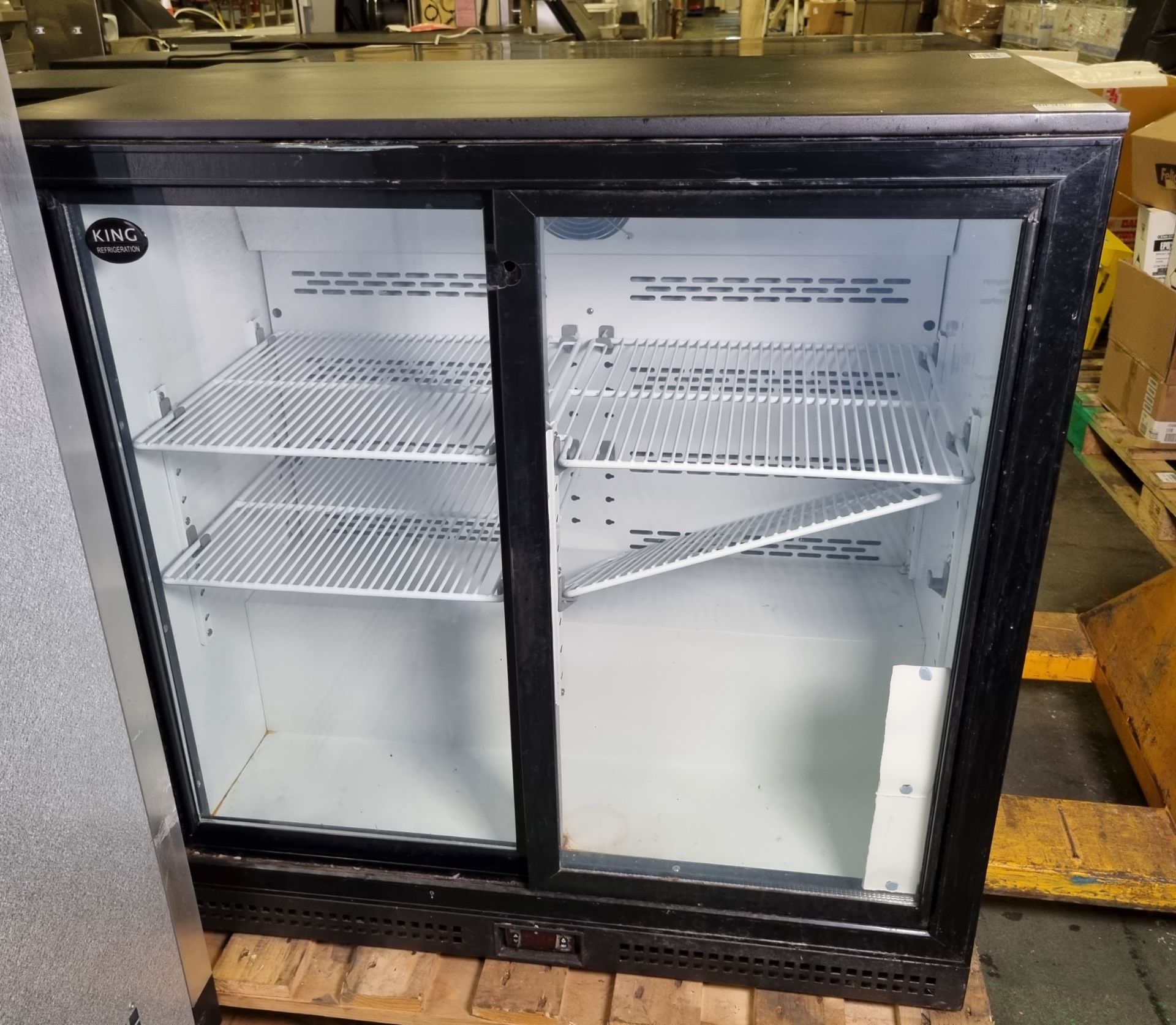 King KG250SL double sliding glass door bar back bottle cooler - W 900 x D 510 x H 900mm