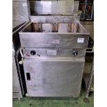 Valentine V600 single tank twin basket freestanding electric fryer - W 600 x D 600 x H 950mm