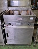 Valentine V600 single tank twin basket freestanding electric fryer - W 600 x D 600 x H 950mm