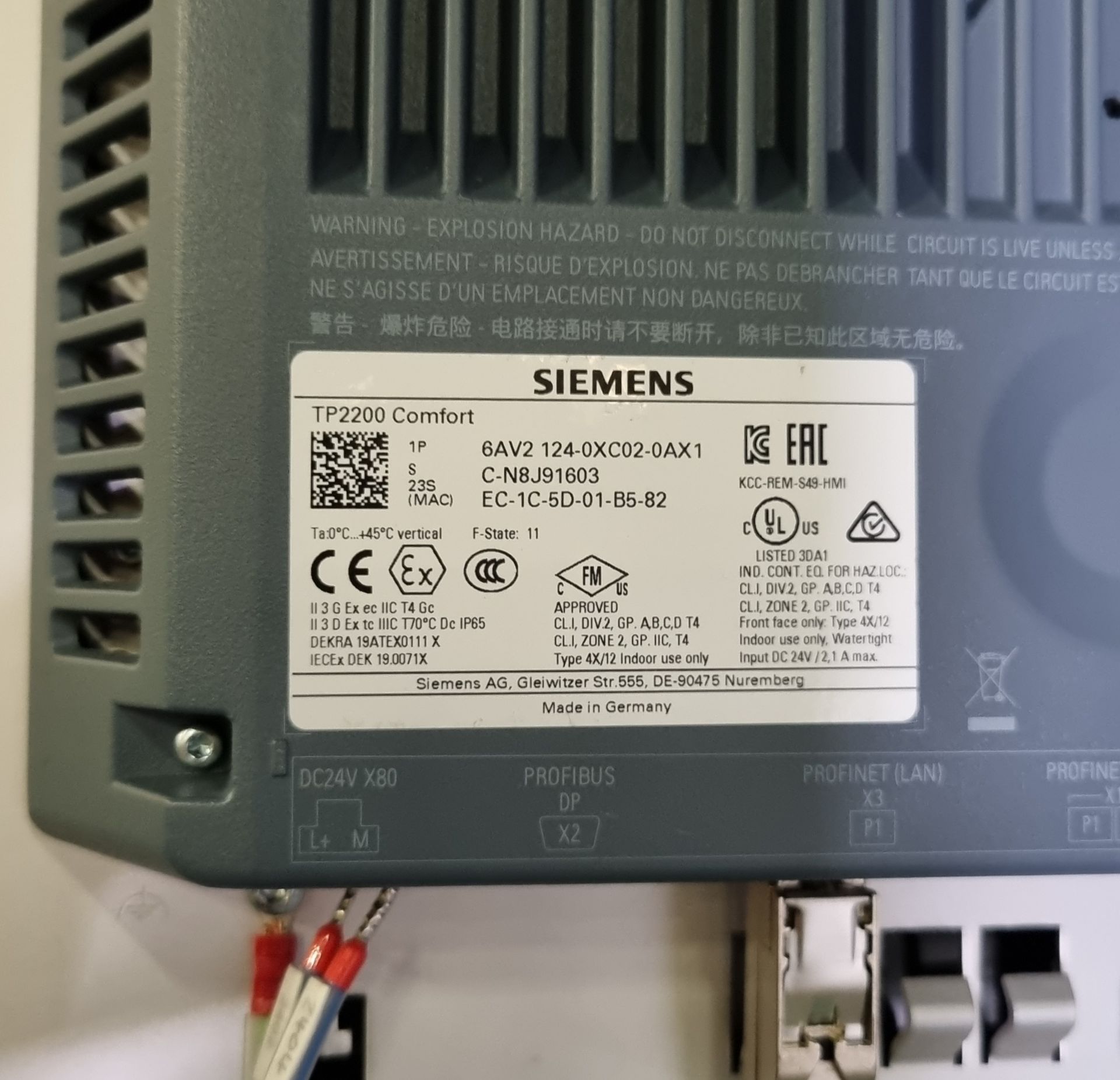 Siemens Power supply unit with siemens simatic Hmi touch panel in a Rittal VX25 - Image 6 of 10