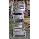 Stainless steel 20 tray mobile oven rack - W 470 x D 720 x H 1720mm