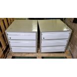 2x 3 drawer storage cabinets with lockable top drawer - W 500 x D 560 x H 460mm