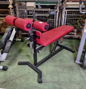 Adjustable weight bench - W 1500 x D 600 x H 1100mm