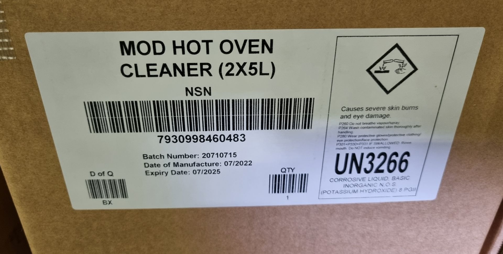 60x boxes of Cleenol Group hot oven cleaner - 5L bottle - 2 bottles per box - Image 2 of 4