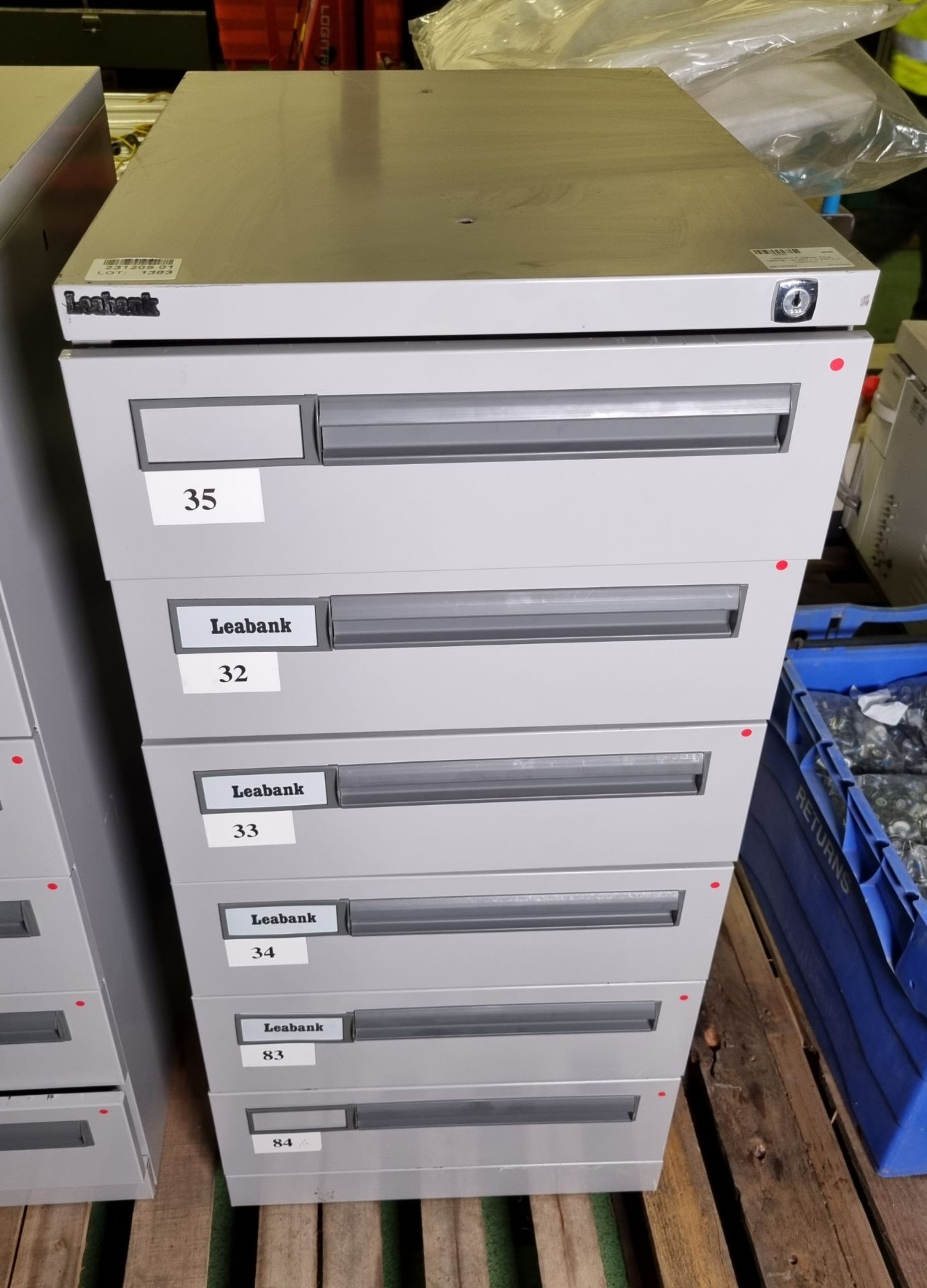 Leabank 6 drawer filing cabinet - W 470 x D 630 x H 1020mm