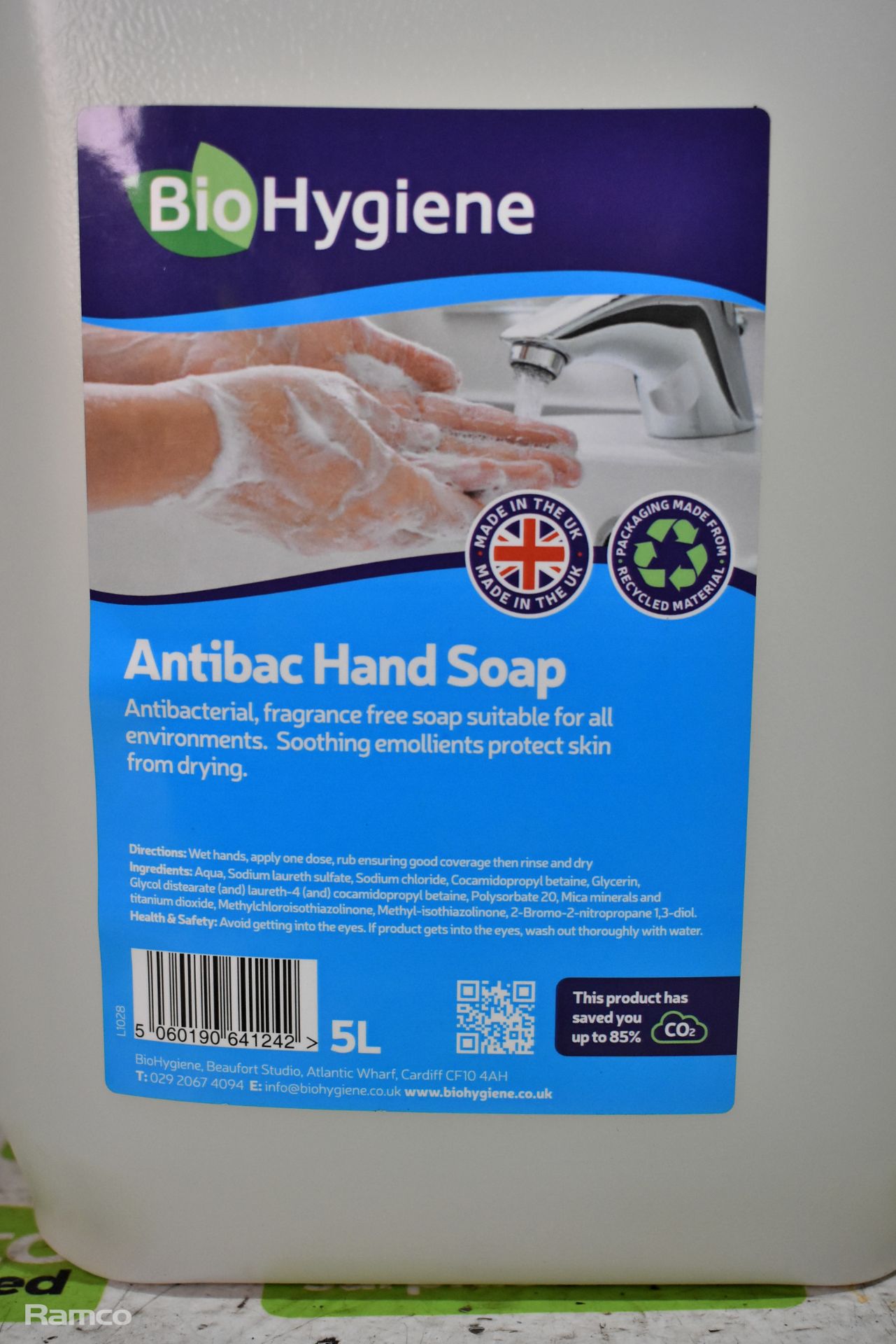 3x boxes of Bio Hygiene 5L anti bac hand soap - 2 bottles per box - Image 2 of 3