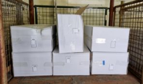 6x boxes of clear pallet wrap - width: 420mm - length: 900m approx - 6 rolls per box