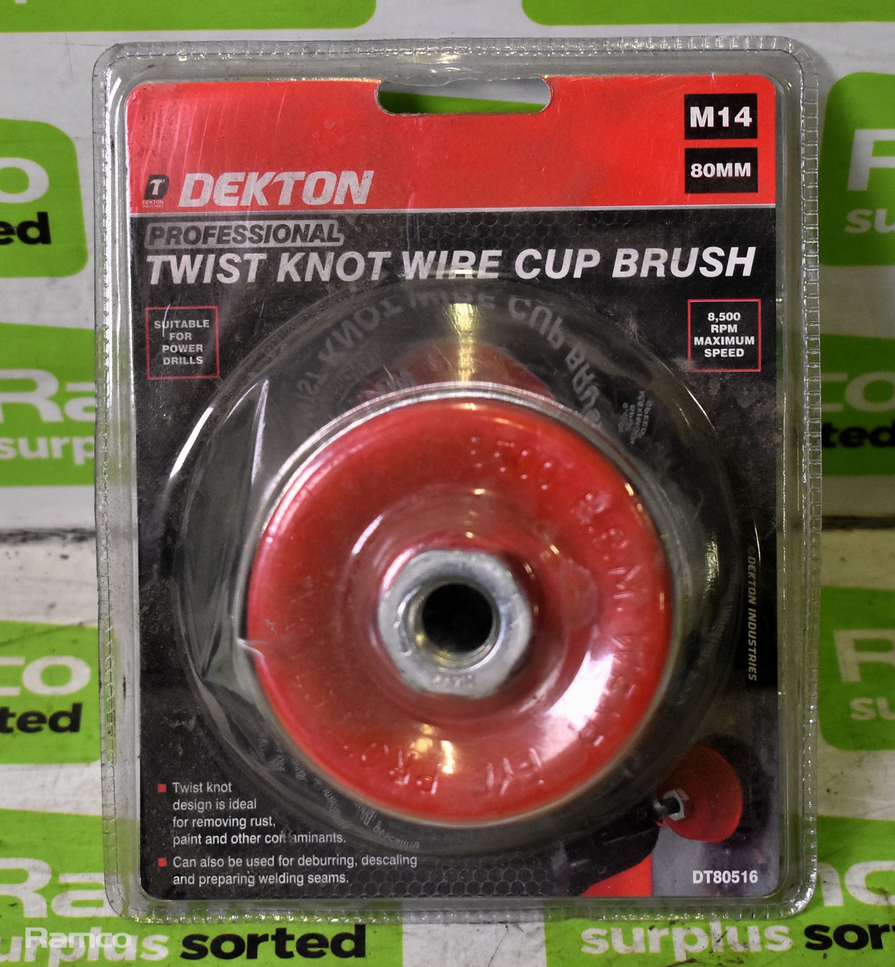 6x Dekton 80mm M14 twist knot wire cup brushes, 5x packs of Neilson steel ultra cutting discs - Image 2 of 12