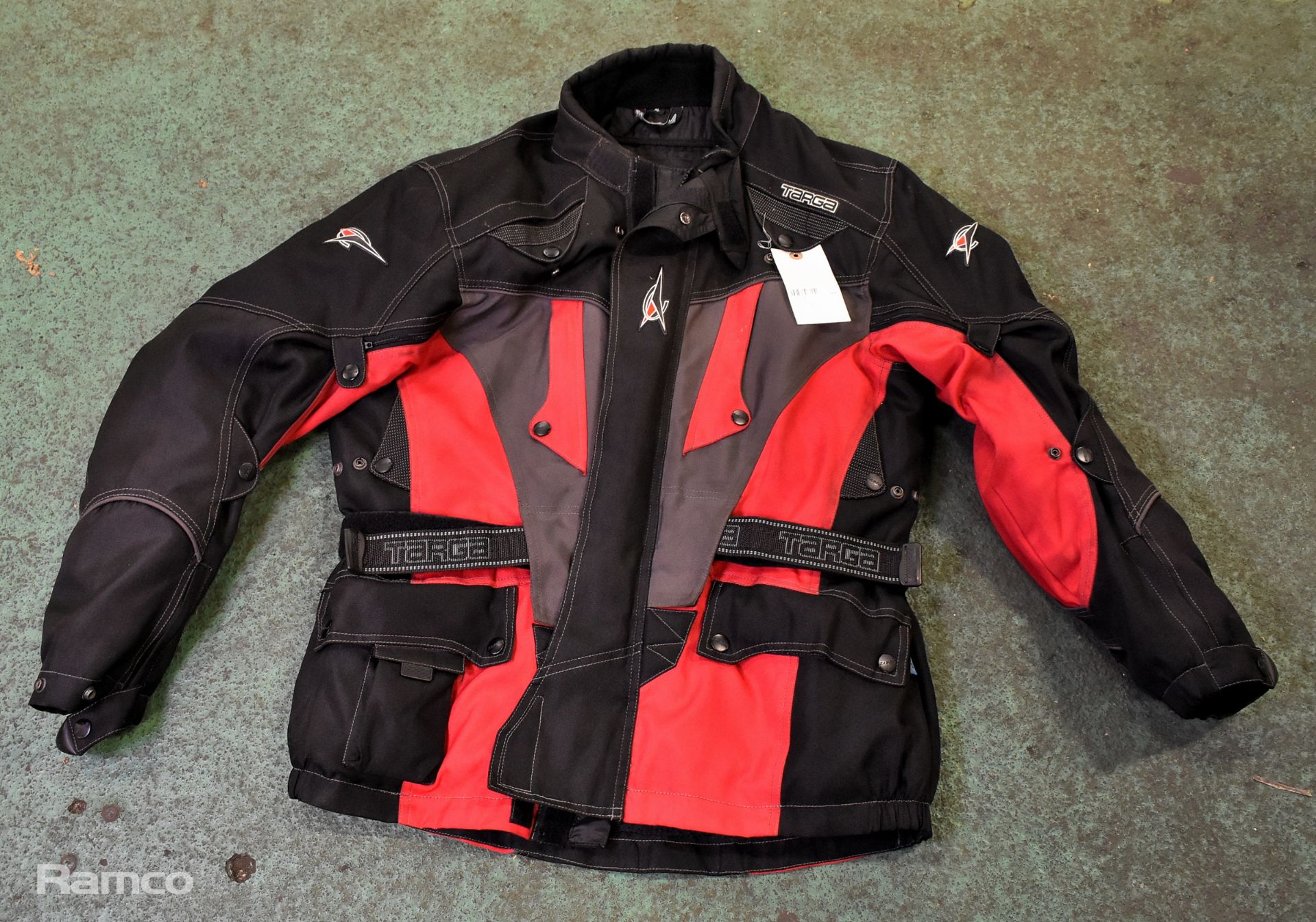 Buffalo black textile motorcycle jacket - Size: XS, Targa black and red textile motorcycle jacket - Image 2 of 15