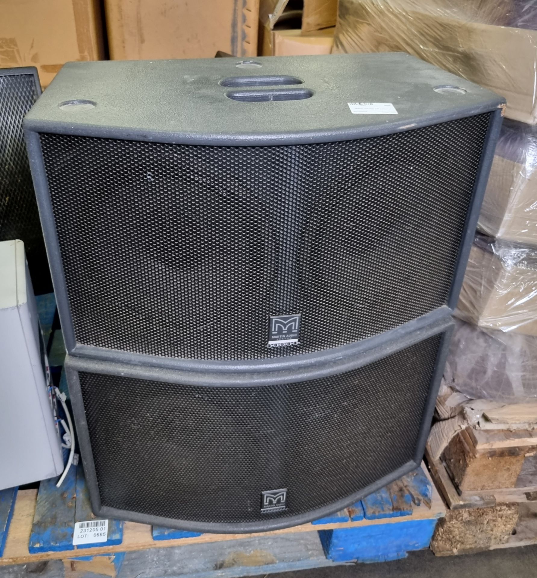 2x Martin ICT300 HF speakers, Dare Micro 88 dual wall speaker - MISSING FRONT MESH - Image 3 of 6