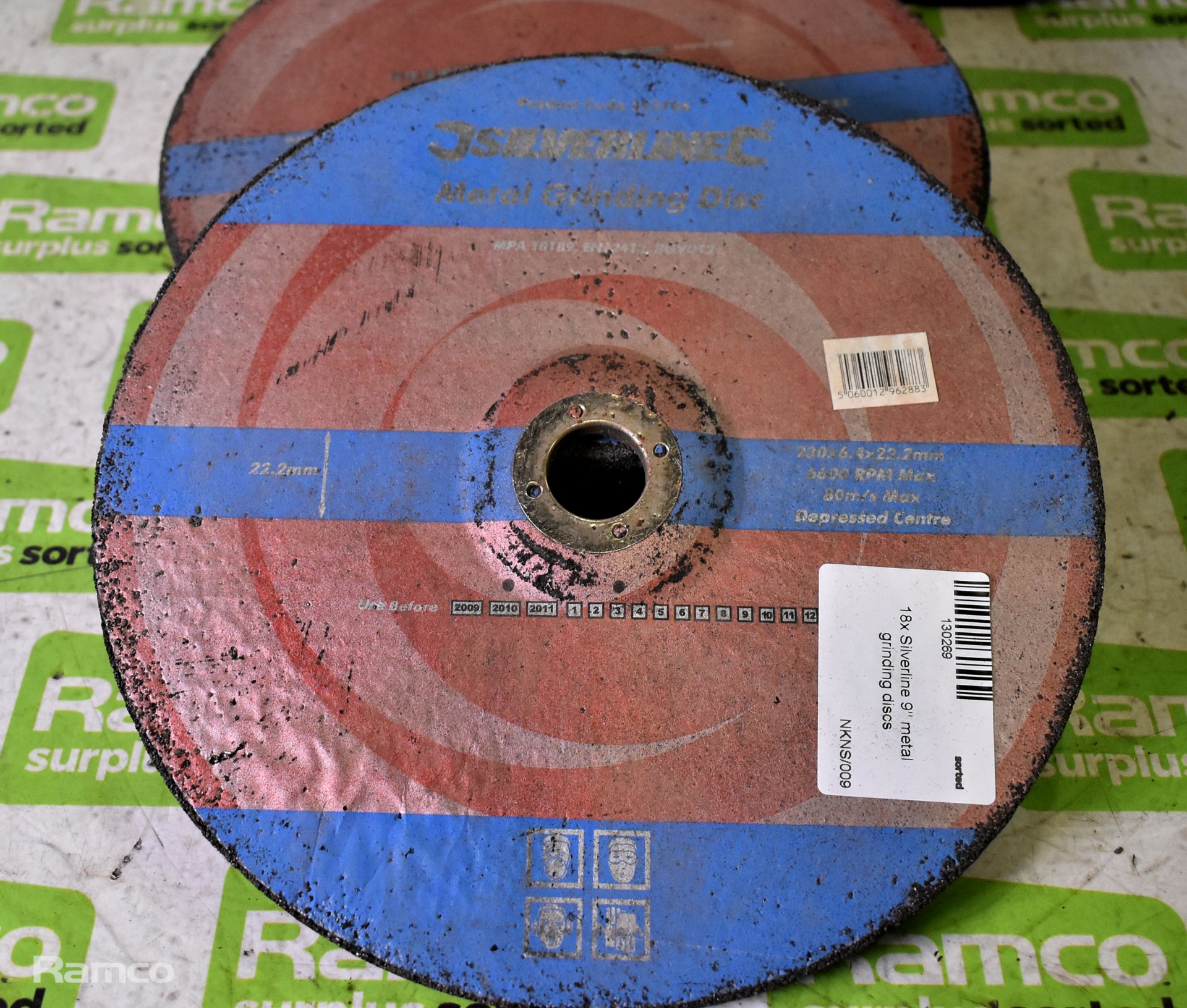 18x Silverline 9" metal grinding discs - Image 2 of 3