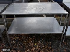 Stainless steel preparation table - L 1210 x W 760 x H 860mm