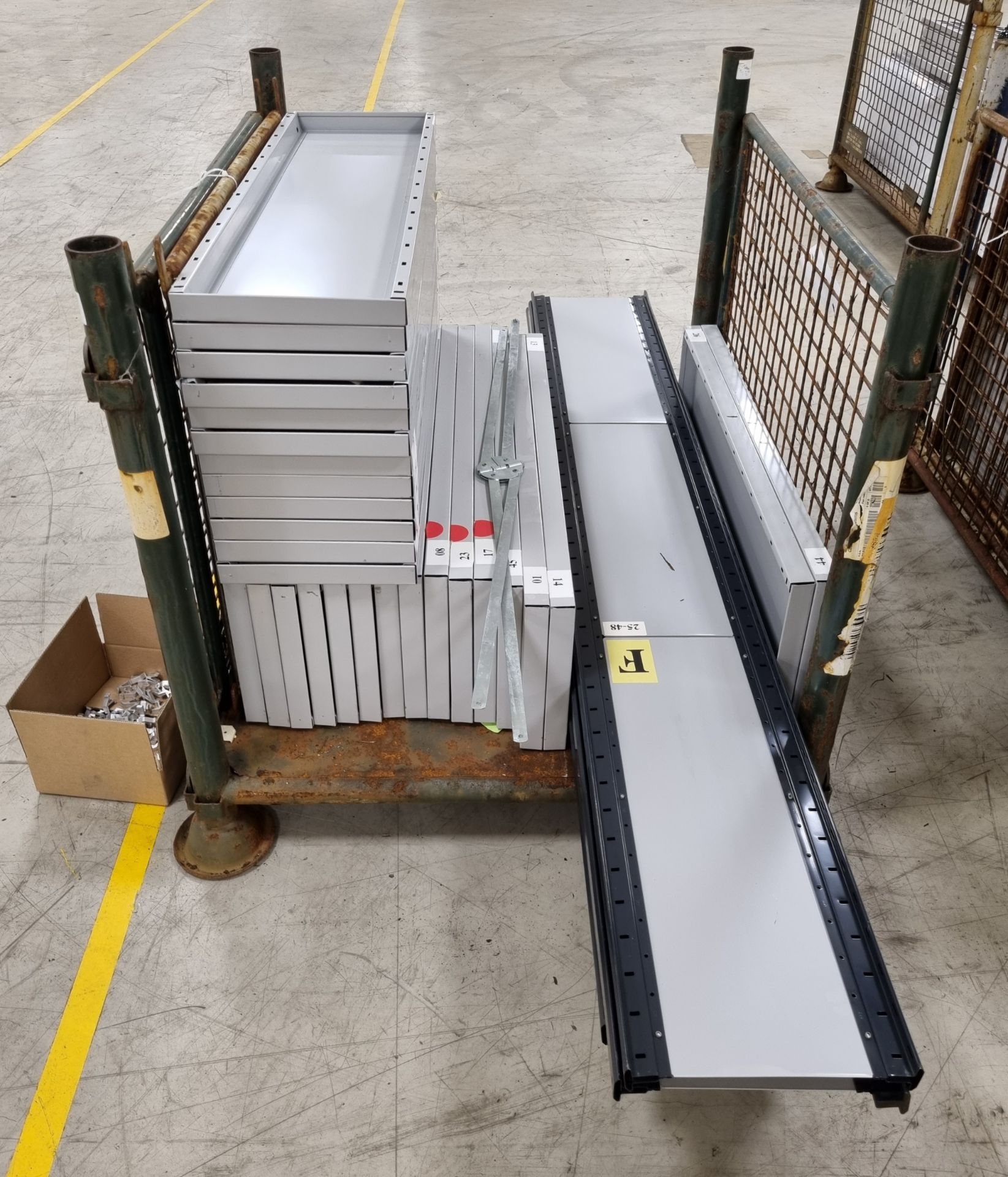 2x sets of Industrial 4 bay shelving assemblies - see description for details - Image 6 of 6