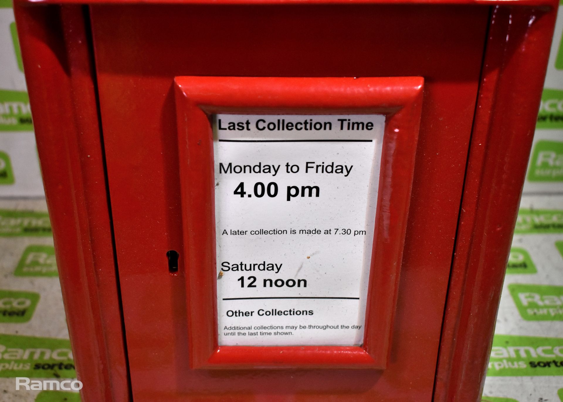 Red replica postbox - Image 3 of 5