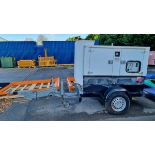 Scorpion DP50 Perkins trailer generator - 50kVA - 40kW - 400V - 50Hz - total hours 2074