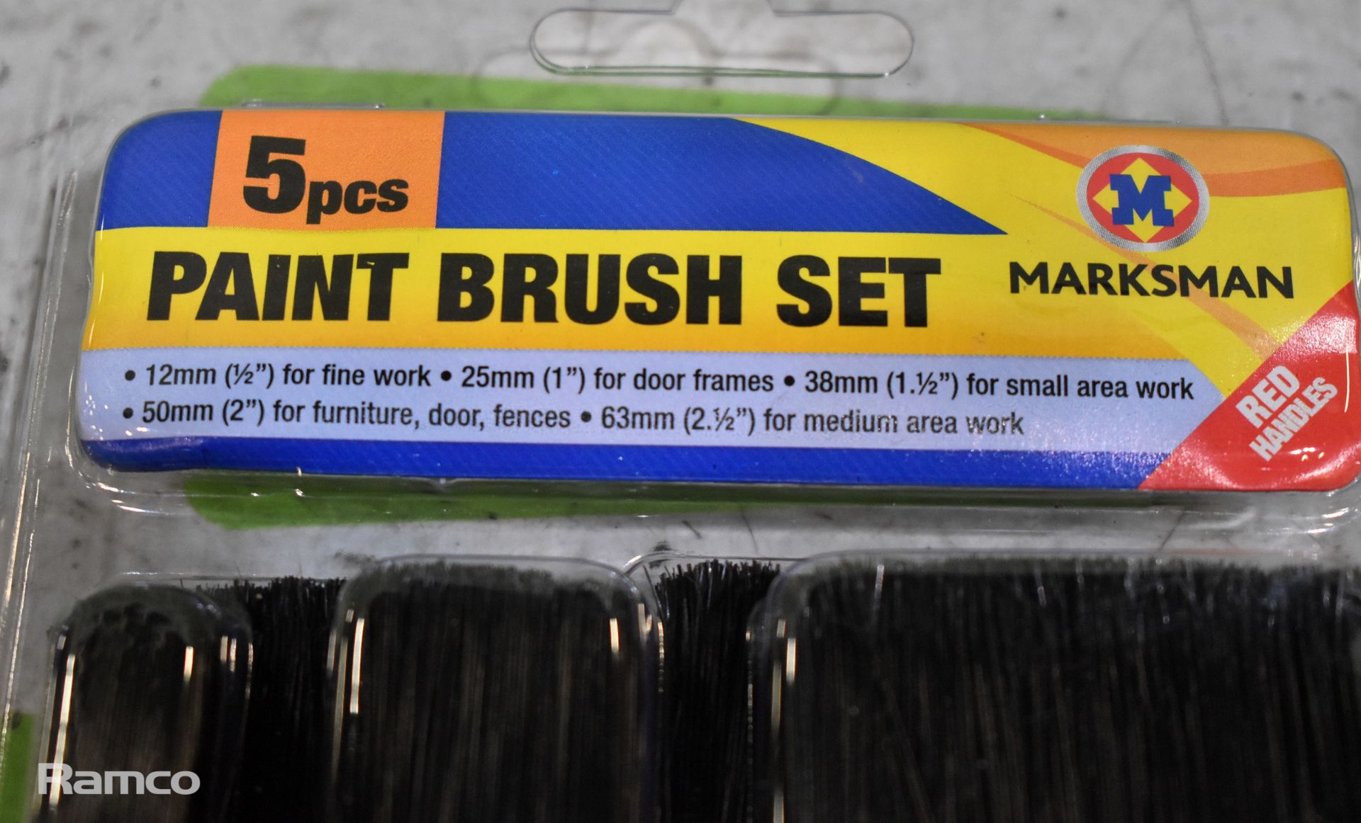 3 boxes of Marksman 5 piece paint brush sets - 48 packs per box - Image 4 of 5