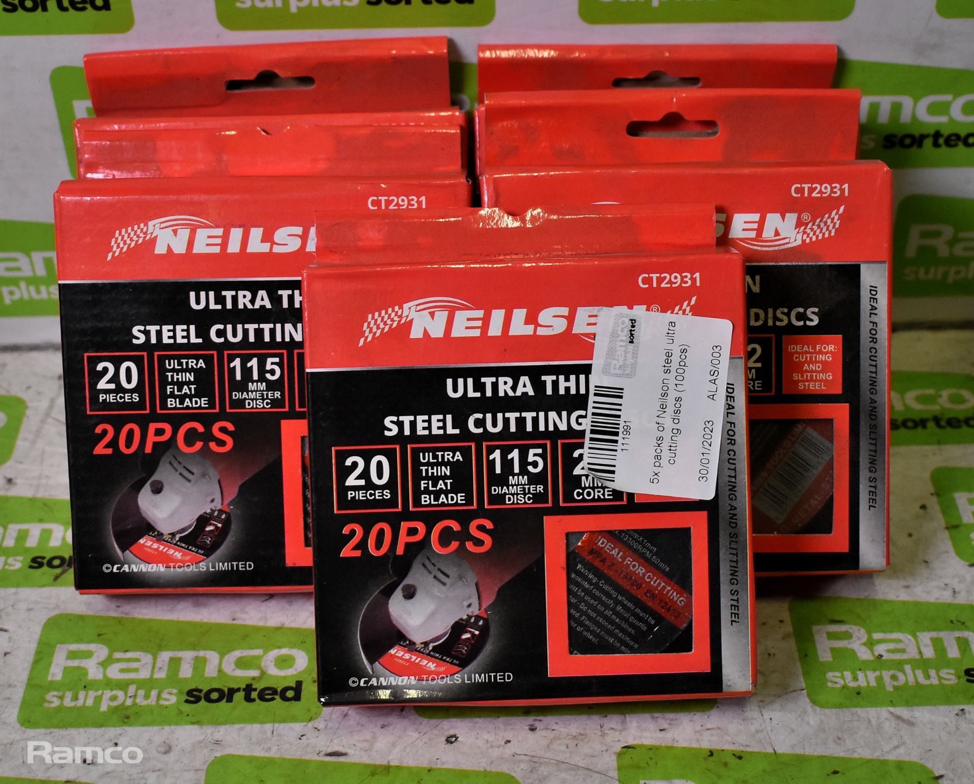 6x Dekton 80mm M14 twist knot wire cup brushes, 5x packs of Neilson steel ultra cutting discs - Image 10 of 12