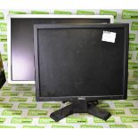 Dell P2213T widescreen monitor, Dell E170SC computer monitor