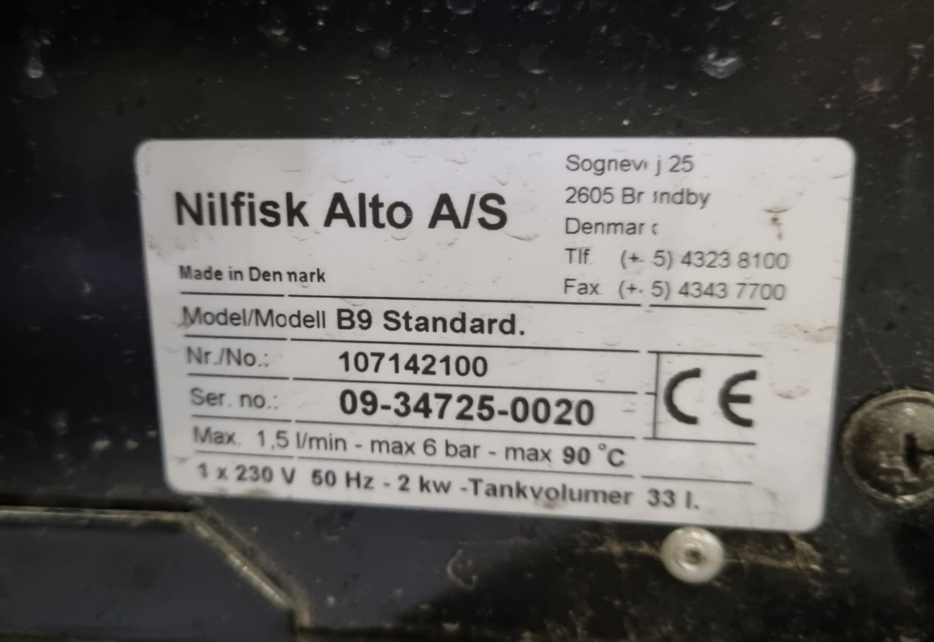 Nilfisk Alto B9 standard hot water pressure washer - Image 6 of 6