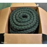 Heavy duty rope - dark green - 90ft - boxed