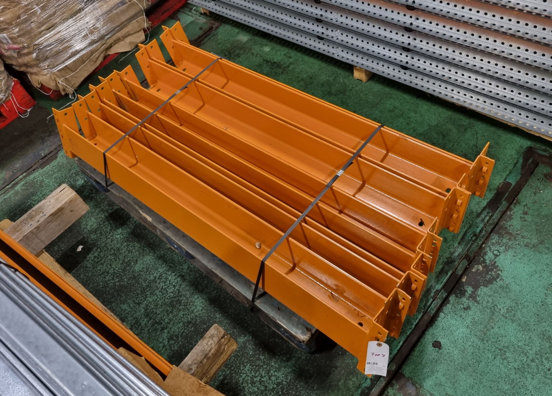 Industrial roller racking components - roller bed and cross beams - see description for details - Image 6 of 8